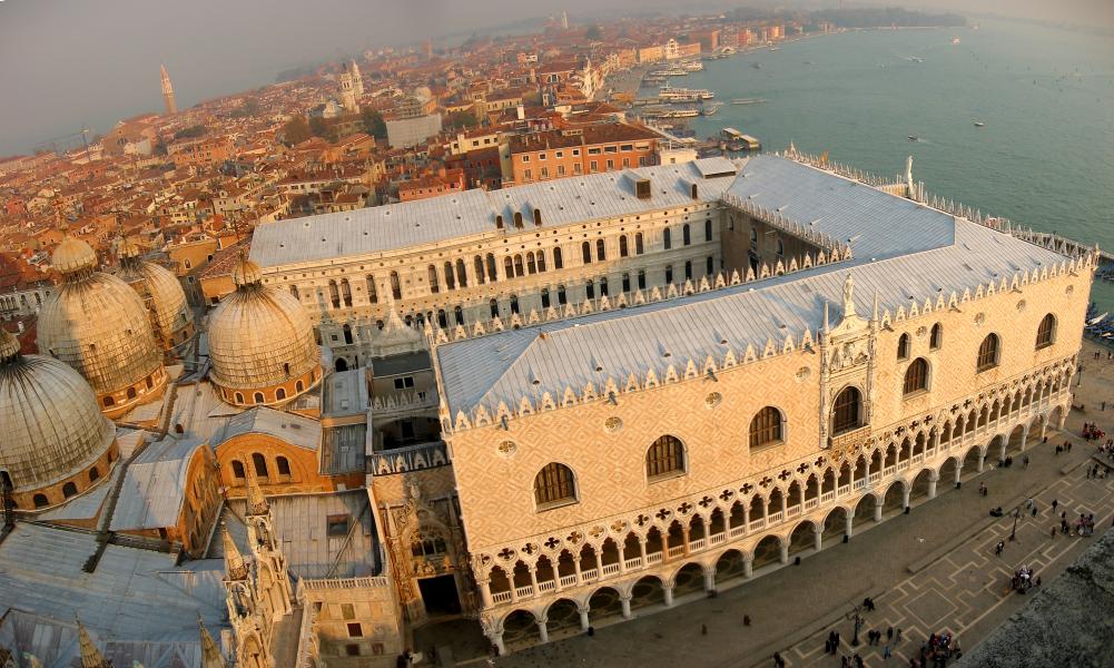 Doge's Palace from above (panorama)